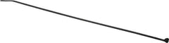 Thomas & Betts - 11.1" Long Black Nylon Standard Cable Tie - 30 Lb Tensile Strength, 1.31mm Thick, 76.2mm Max Bundle Diam - All Tool & Supply