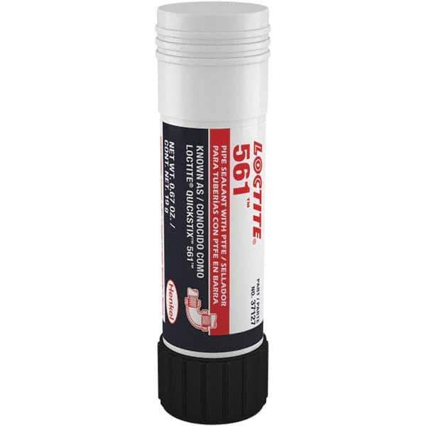 Loctite - 19 g Stick White Thread Sealant - 300°F Max Working Temp, For Metal Tapered Pipe Thread Fittings - All Tool & Supply