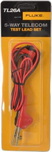 Fluke - Black/Red Electrical Test Equipment Leads Set - Use with Blade-Shaped Terminals, Gripping Terminals, Penetrating Larger Gauge Wires, Piercing Small Gauge (22-28 AWG) Wires, Threaded Terminals, Wire-Wrapped Terminals - All Tool & Supply