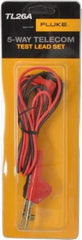 Fluke - Black/Red Electrical Test Equipment Leads Set - Use with Blade-Shaped Terminals, Gripping Terminals, Penetrating Larger Gauge Wires, Piercing Small Gauge (22-28 AWG) Wires, Threaded Terminals, Wire-Wrapped Terminals - All Tool & Supply