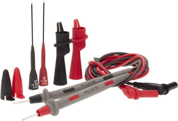 Fluke - Black/Red Electrical Test Equipment Leads Set - Use with Digital Multimeters - All Tool & Supply