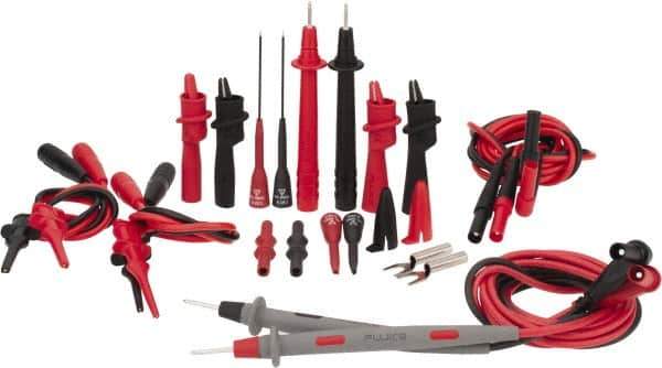 Fluke - Black/Red Electrical Test Equipment Leads Set - Use with All Models - All Tool & Supply