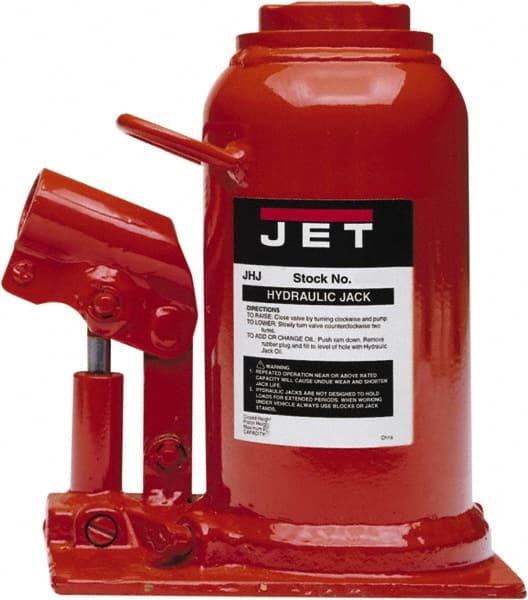 Jet - Manual Bottle, Screw, Ratchet & Hydraulic Jacks Type: Hydraulic Bottle Jack Load Capacity (Ton): 12-1/2 (Inch) - All Tool & Supply