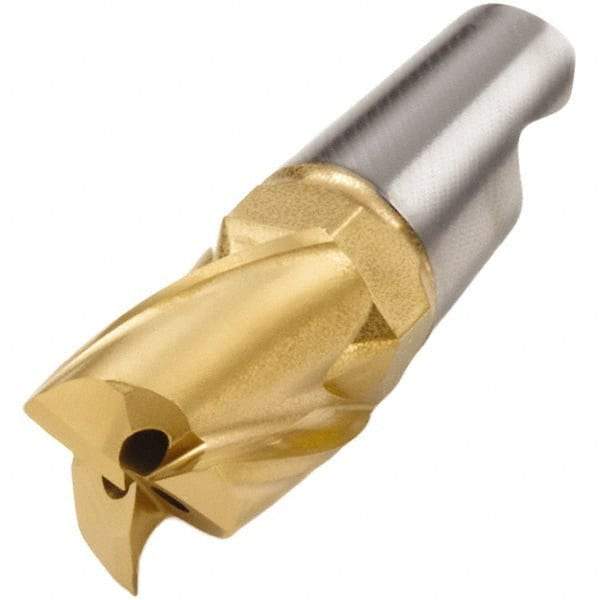 Seco - MM16 M06 Grade F40M Carbide Keyway Milling Tip Insert - TiAlN/TiN Finish, 3 Flutes, 0.618" Cutting Diam, 0.758" Depth of Cut, 0.965" Extension, 0.012" Cnr Rad - All Tool & Supply