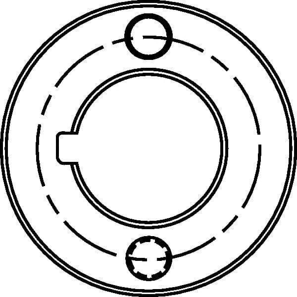 Kennametal - 16mm Hole Diameter, For 80mm Outside Diameter, Compatible Toolholder Style A2, Slotting Cutter Drive Ring - 38mm Ring Outside Diameter, 8mm Ring Width - All Tool & Supply