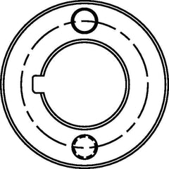 Kennametal - 16mm Hole Diameter, For 80mm Outside Diameter, Compatible Toolholder Style A2, Slotting Cutter Drive Ring - 38mm Ring Outside Diameter, 8mm Ring Width - All Tool & Supply