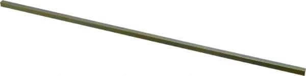 Precision Brand - 12" Long, Gold Dichromate-Plated Key Stock - Medium Carbon Steel - All Tool & Supply