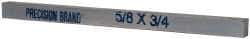 Precision Brand - 12" Long x 3/4" High x 5/8" Wide, Zinc-Plated Key Stock - Low Carbon Steel - All Tool & Supply