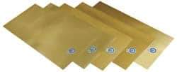 Precision Brand - 15 Piece, 0.001 to 0.031 Inch Thickness, Brass Shim Stock Sheet Assortment - 12 Inch Long x 6 Inch Wide - All Tool & Supply