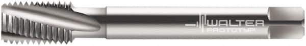 Walter-Prototyp - 1-8 UNC 4 Flute 2B Modified Bottoming Spiral Flute Tap - Cobalt, Bright Finish, 160mm OAL, Right Hand Flute, Right Hand Thread, Series 22460 - Exact Industrial Supply