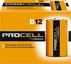 Duracell - Size D, Alkaline, Standard Battery - 1.5 Volts, Button Tab Terminal - All Tool & Supply