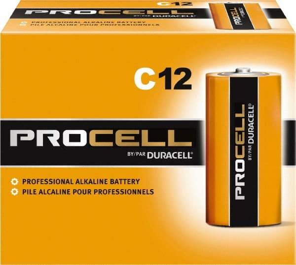 Duracell - Size C, Alkaline, Standard Battery - 1.5 Volts, Button Tab Terminal - All Tool & Supply