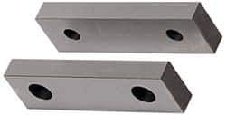 Gibraltar - 8-1/8" Wide x 2-1/2" High x 1" Thick, Flat/No Step Vise Jaw - Soft, Aluminum, Fixed Jaw, Compatible with 8" Vises - All Tool & Supply