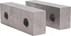 Gibraltar - 4-1/8" Wide x 1-1/2" High x 1" Thick, Flat/No Step Vise Jaw - Soft, Aluminum, Fixed Jaw, Compatible with 4" Vises - All Tool & Supply