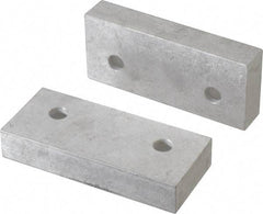 Gibraltar - 4-1/8" Wide x 1-3/4" High x 3/4" Thick, Flat/No Step Vise Jaw - Soft, Aluminum, Fixed Jaw, Compatible with 4" Vises - All Tool & Supply