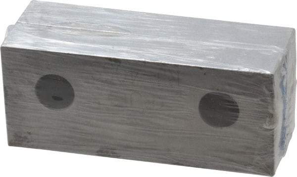 Gibraltar - 4-1/8" Wide x 1-3/4" High x 3/4" Thick, Flat/No Step Vise Jaw - Soft, Steel, Fixed Jaw, Compatible with 4" Vises - All Tool & Supply