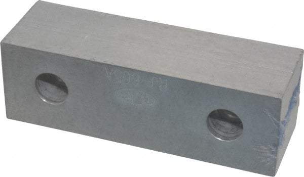 Gibraltar - 6-1/8" Wide x 2" High x 1" Thick, Flat/No Step Vise Jaw - Soft, Aluminum, Fixed Jaw, Compatible with 6" Vises - All Tool & Supply