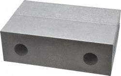 Gibraltar - 6-1/8" Wide x 2" High x 2" Thick, Flat/No Step Vise Jaw - Soft, Aluminum, Fixed Jaw, Compatible with 6" Vises - All Tool & Supply