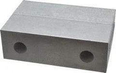 Gibraltar - 6-1/8" Wide x 2" High x 2" Thick, Flat/No Step Vise Jaw - Soft, Aluminum, Fixed Jaw, Compatible with 6" Vises - All Tool & Supply