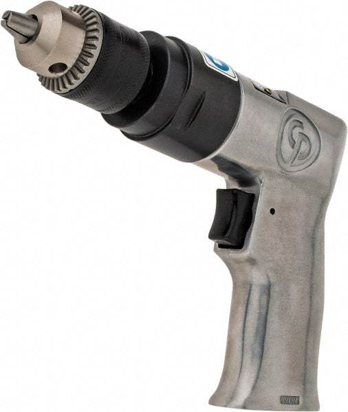 Chicago Pneumatic - 3/8" Keyed Chuck - Pistol Grip Handle, 2,400 RPM, 1.94 LPS, 4.1 CFM, 0.5 hp, 90 psi - All Tool & Supply