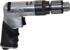 Chicago Pneumatic - 3/8" Reversible Keyed Chuck - Pistol Grip Handle, 4,200 RPM, 3.54 LPS, 7.5 CFM, 0.5 hp, 90 psi - All Tool & Supply