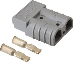 Made in USA - 6 AWG, 600 V, 50 A, Battery Connector - Gray - All Tool & Supply