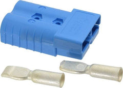 Made in USA - 2/0 AWG, 600 V, 350 A, Battery Connector - Blue - All Tool & Supply