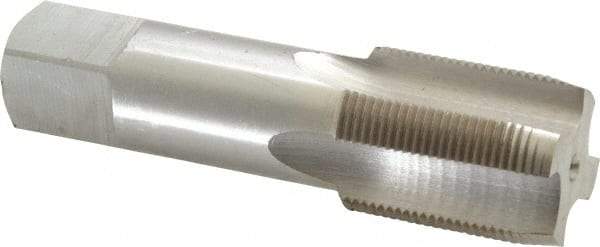 Interstate - M28x1.50 Metric Fine 6H 4 Flute Bright Finish High Speed Steel Straight Flute Standard Hand Tap - Plug, Right Hand Thread, 4" OAL, 2-1/2" Thread Length, D8 Limit, Oversize - Exact Industrial Supply