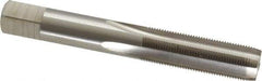 Interstate - M10x0.75 Metric Fine 4 Flute Bright Finish High Speed Steel Straight Flute Standard Hand Tap - Plug, Right Hand Thread, 2-23/32" OAL, 1-1/8" Thread Length, D5 Limit, Oversize - All Tool & Supply