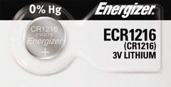 Energizer - Size CR1216, Lithium, Button & Coin Cell Battery - 3 Volts, CR1216, ANSI, IEC, UL Listed Regulated - All Tool & Supply