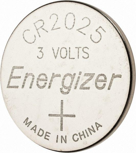 Energizer - Size CR2025, Lithium, Button & Coin Cell Battery - 3 Volts, CR2025, ANSI, IEC, NEDA, UL Listed Regulated - All Tool & Supply