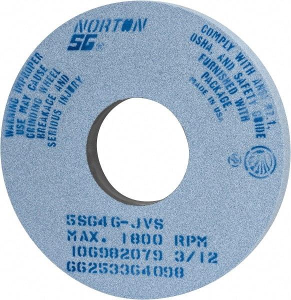 Norton - 14" Diam x 5" Hole x 1-1/2" Thick, J Hardness, 46 Grit Surface Grinding Wheel - Ceramic, Type 1, Coarse Grade, 1,800 Max RPM, Vitrified Bond, No Recess - All Tool & Supply