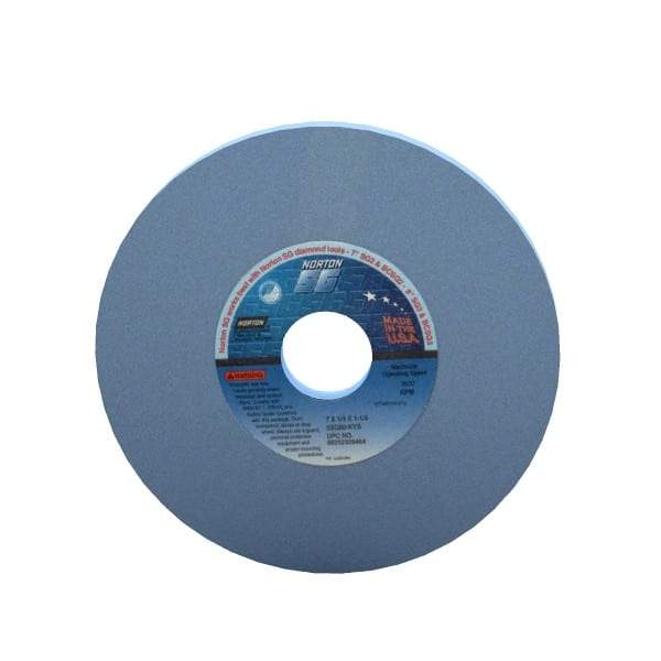 Norton - 7" Diam x 1-1/4" Hole x 1/4" Thick, K Hardness, 80 Grit Surface Grinding Wheel - Ceramic, Type 1, Medium Grade, 3,600 Max RPM, Vitrified Bond, No Recess - All Tool & Supply