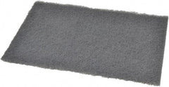 Norton - Fine Grade, Silicon Carbide Hand Pad - Gray, 6" Wide x 9" Long, Nonwoven - All Tool & Supply