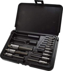 Walton - #4 to 3/4" Tap Extractor Set - 3, 4 Flutes, 13 Pieces - All Tool & Supply