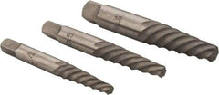 Interstate - 3 Piece Spiral Flute Screw Extractor Set - Screw Range 7/16 to 1" - All Tool & Supply