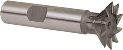 Whitney Tool Co. - 1" Diam x 1/4" Width of Cut, 45° Included Angle, Cobalt Dovetail Cutter - 1/2" Shank Diam, 2-1/2" Shank Length, 2-1/2" Overall Length, Weldon Flat, Uncoated - All Tool & Supply