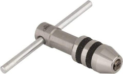 General - #0 to #8 Tap Capacity, T Handle Tap Wrench - 2-1/4" Overall Length - All Tool & Supply