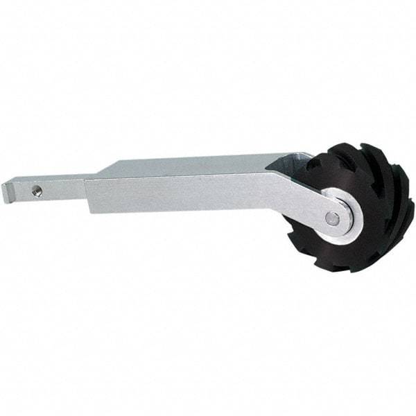 Dynabrade - 1" Wide Contact Arm - 24" Belt Length x 1" Belt Width, Serrated, Rubber, 70" Contact Wheel Diam - All Tool & Supply