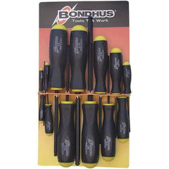 Bondhus - 13 Piece, 0.05 to 3/8" Ball End Hex Driver Set - Comes in Vinyl Pouch - All Tool & Supply