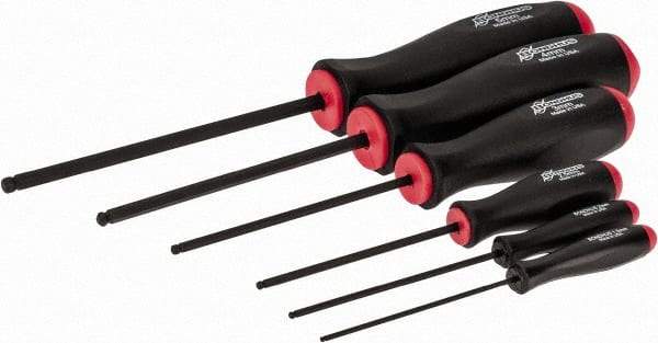 Bondhus - 6 Piece, 1.5 to 5mm Ball End Hex Driver Set - Comes in Vinyl Pouch - All Tool & Supply