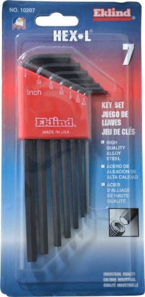 Eklind - 7 Piece L-Key Hex Key Set - All Tool & Supply