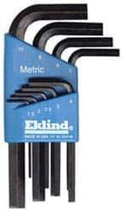 Eklind - 9 Piece L-Key Hex Key Set - Hex Range 1.5 to 10mm - All Tool & Supply