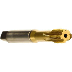 Emuge - 3/8-24 UNF 2BX Modified Bottoming Thread Forming Tap - Cobalt, TiN Finish, 3.937" OAL, 0.394" Thread Length, Right Hand Thread, Series Druck - All Tool & Supply