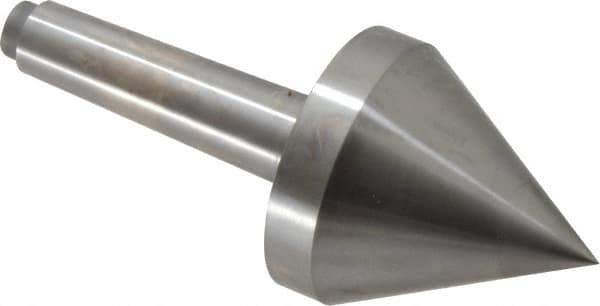 Riten - 2-3/4" Head Diam, Hardened Tool Steel Pipe Nose Point Solid Dead Center - 3MT Morse Taper, 2-3/4" Point Diam, 2.37" Point Length, 3.38" OAL - All Tool & Supply