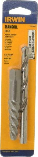 Irwin - 2 Piece Spiral Flute Screw Extractor & Drill Set - Screw Range 5/8 to 7/8" - All Tool & Supply