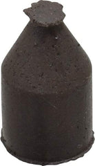 Cratex - 3/8" Max Diam x 5/8" Long, Cone, Rubberized Point - Medium Grade, Silicon Carbide, 1/16" Arbor Hole, Unmounted - All Tool & Supply