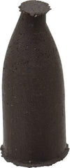 Cratex - 3/8" Max Diam x 1" Long, Cone, Rubberized Point - Medium Grade, Silicon Carbide, 1/8" Arbor Hole, Unmounted - All Tool & Supply