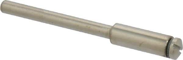 Value Collection - 1/8" Shank No. 3 Abrasive Point Mandrel - 1-3/4" Length, 1/16" Hole Compatibility, for Small Wheels - All Tool & Supply