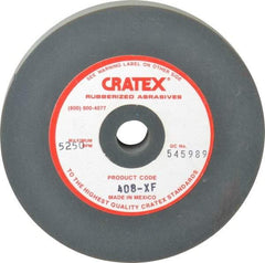 Cratex - 4" Diam x 1/2" Hole x 1/2" Thick, Surface Grinding Wheel - Silicon Carbide, Extra Fine Grade, 5,250 Max RPM, Rubber Bond, No Recess - All Tool & Supply